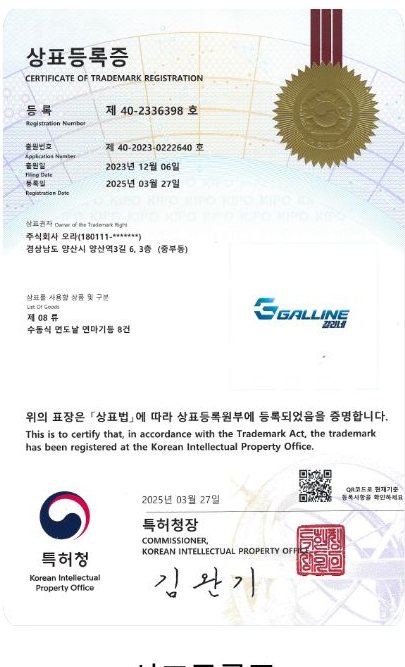 韓国 商標登録証